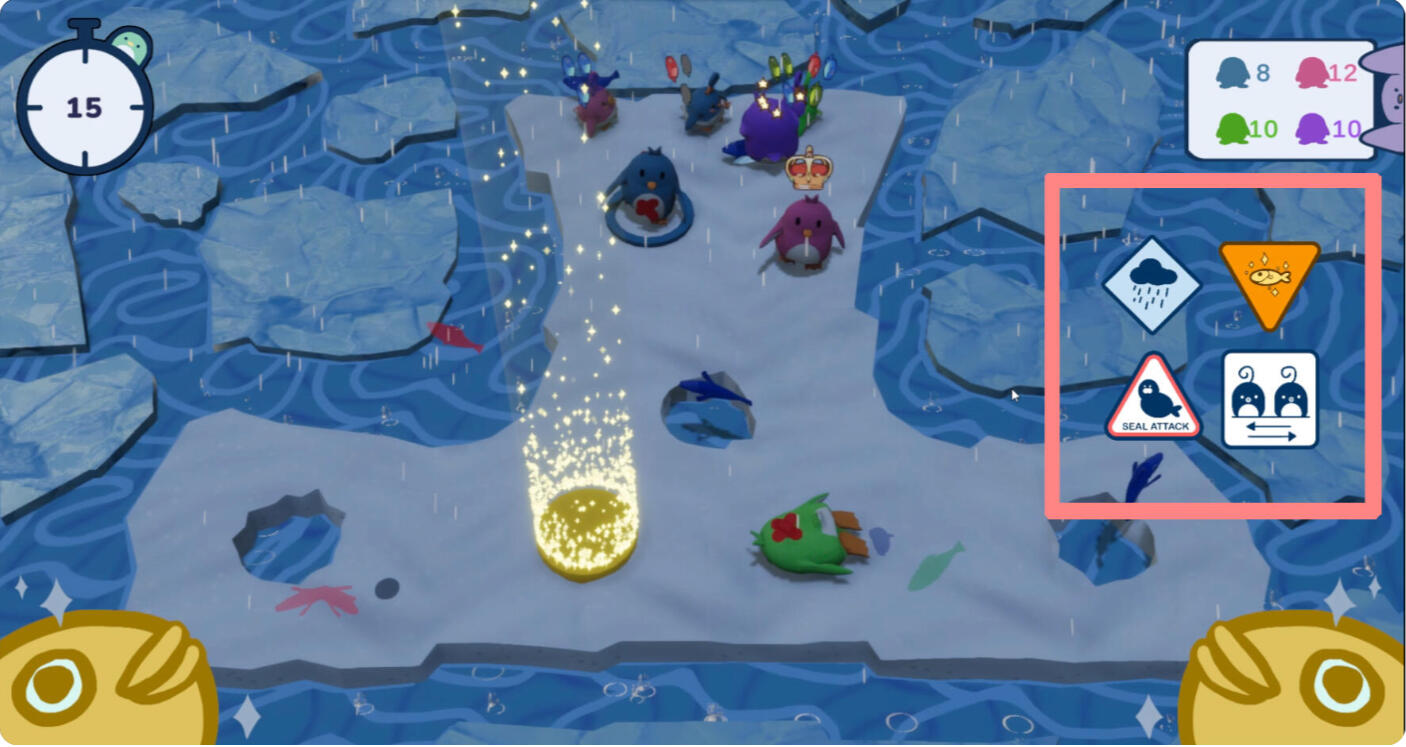 The UI warnings in the game, indicated in the right side of the screen.