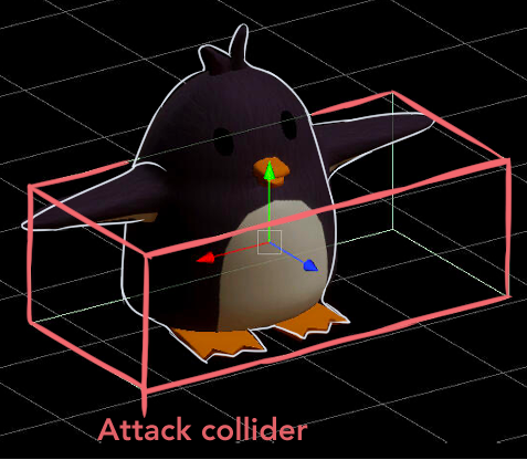 The new attack collider taken from the Unity Engine