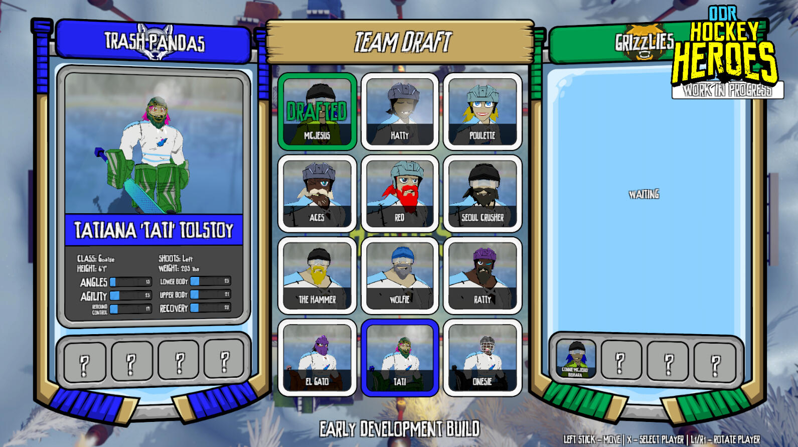 The team drafting interface when I first started.