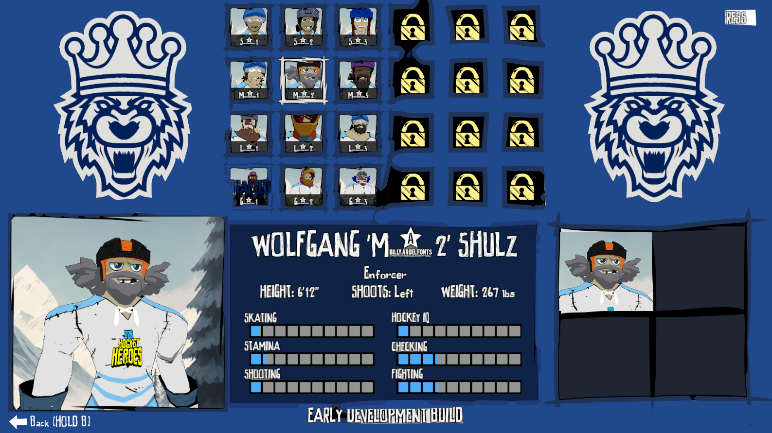 The second iteration of the team drafting interface, where the players colour and logo would take up the entire screen, depending on whose turn it is to choose.